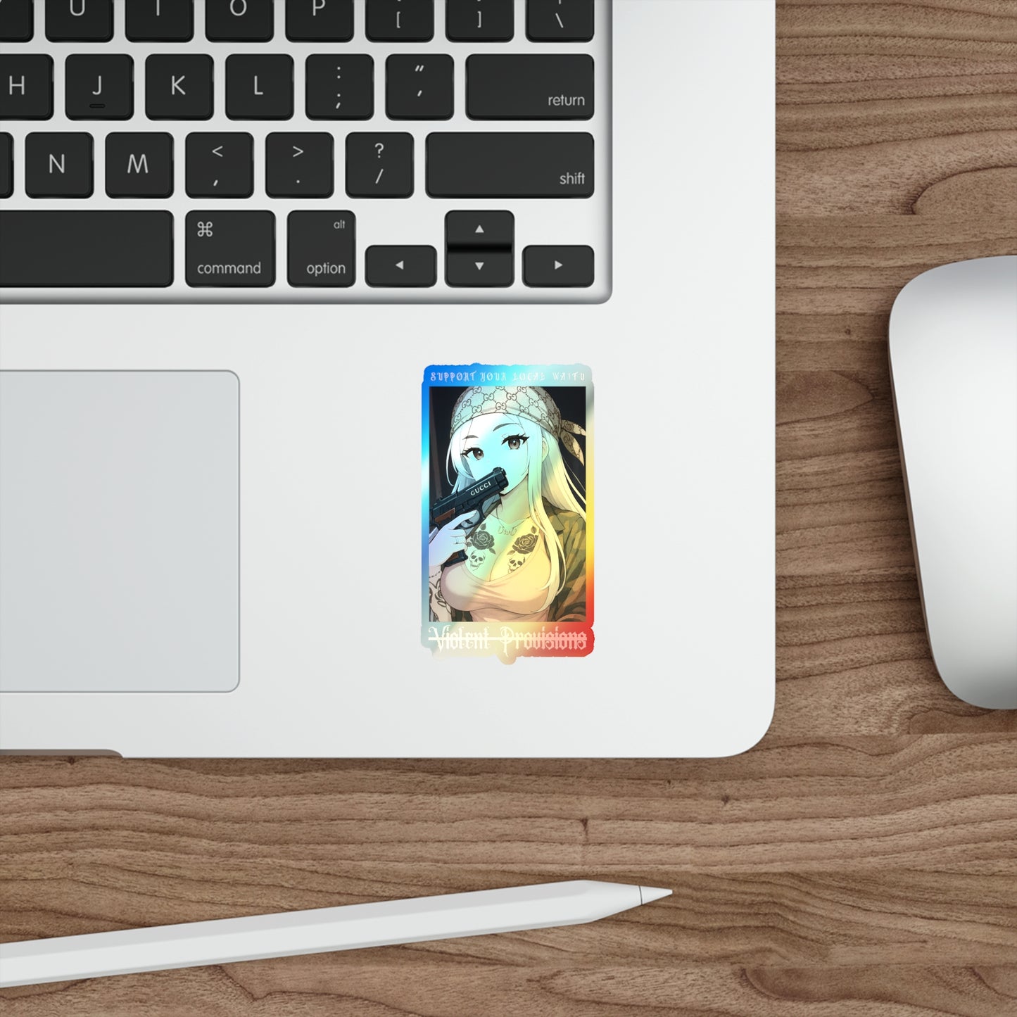 Support Waifus Holographic Die-cut Stickers