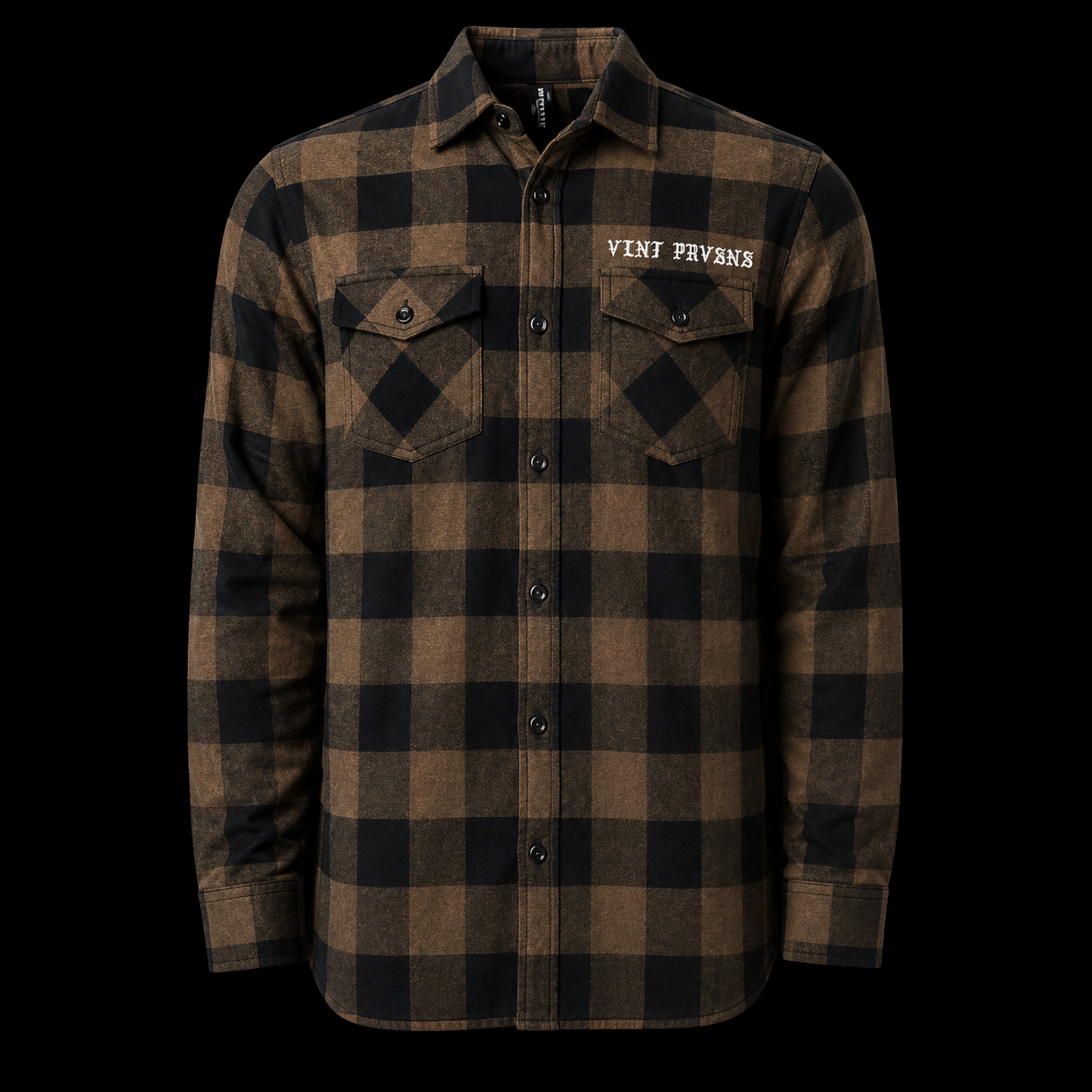 Embroidered Flannel (brown/ black)