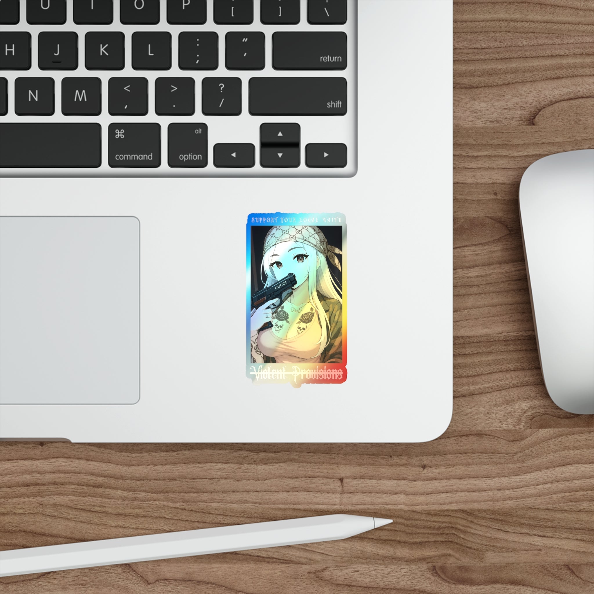 Support Waifus Holographic Die-cut Stickers