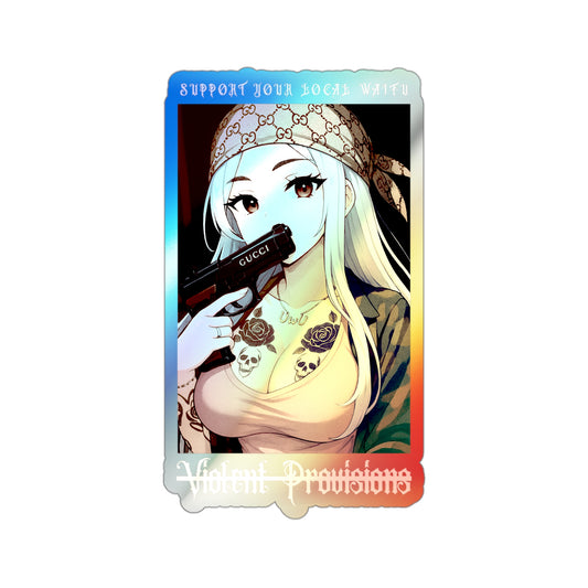 Support Waifus Holographic Die-cut Stickers