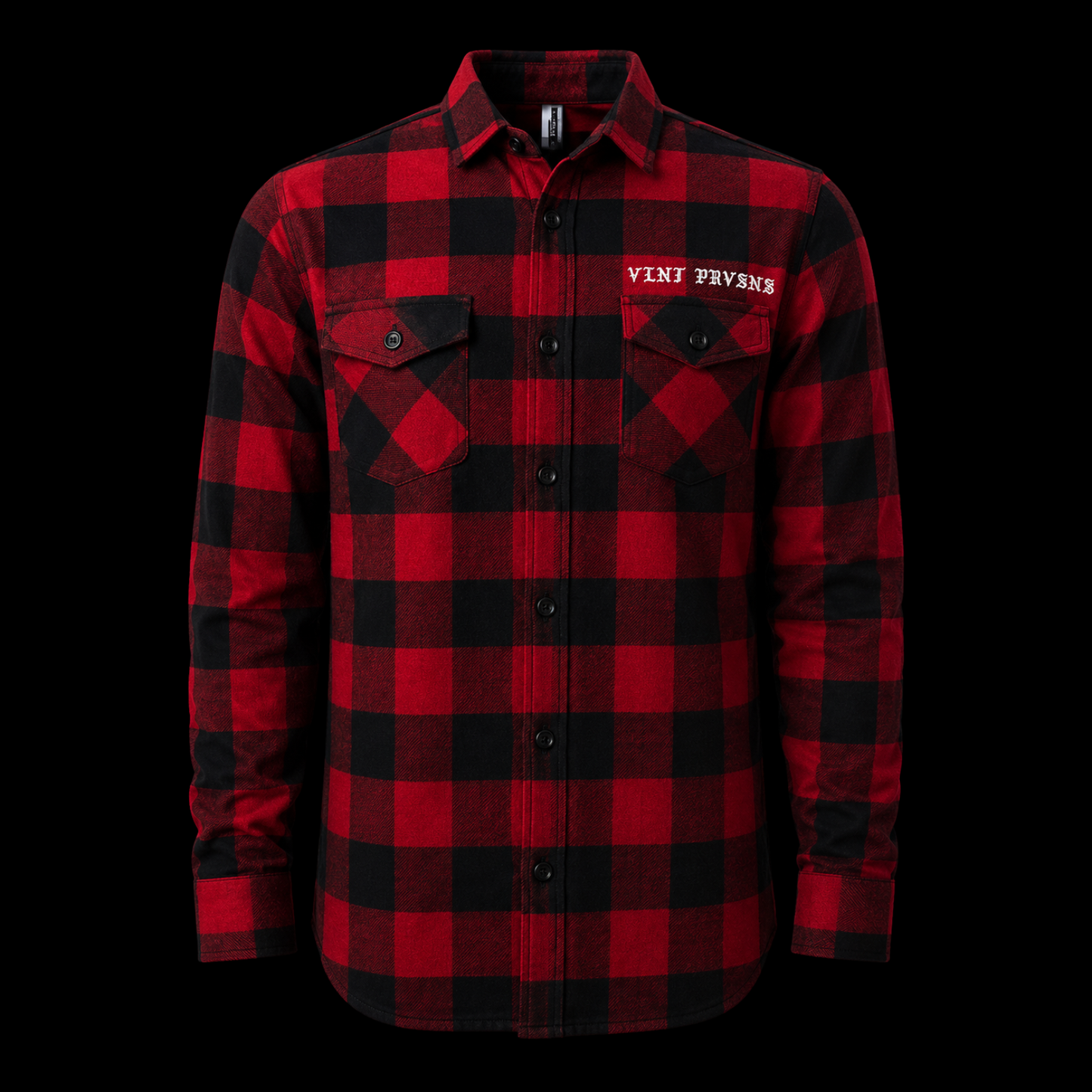 Embroidered Flannel (red/ black)
